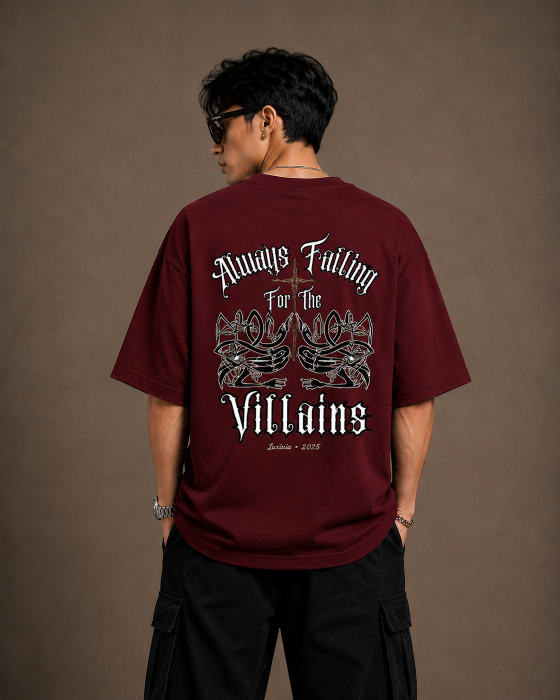 Luxifur – Always Falling for the Villains Premium Oversized T-Shirt