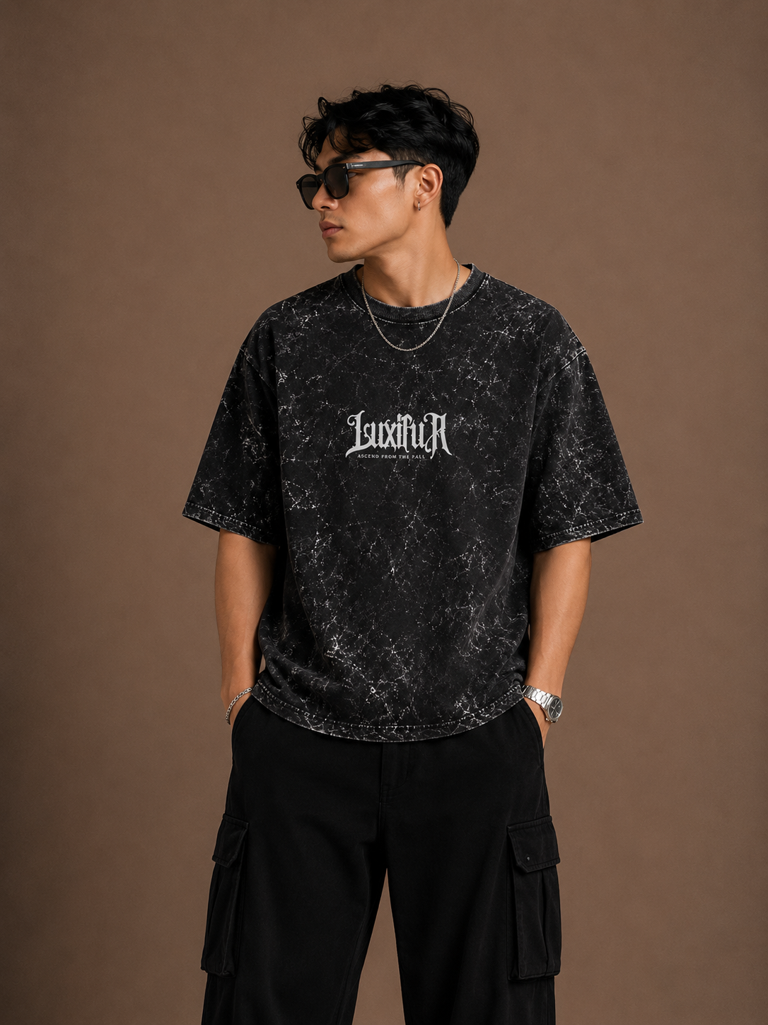 Luxifur – Fly High Acid Wash Premium Oversized T-Shirt