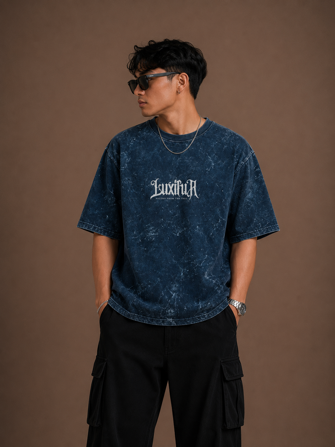 Luxifur – Fly High Acid Wash Premium Oversized T-Shirt