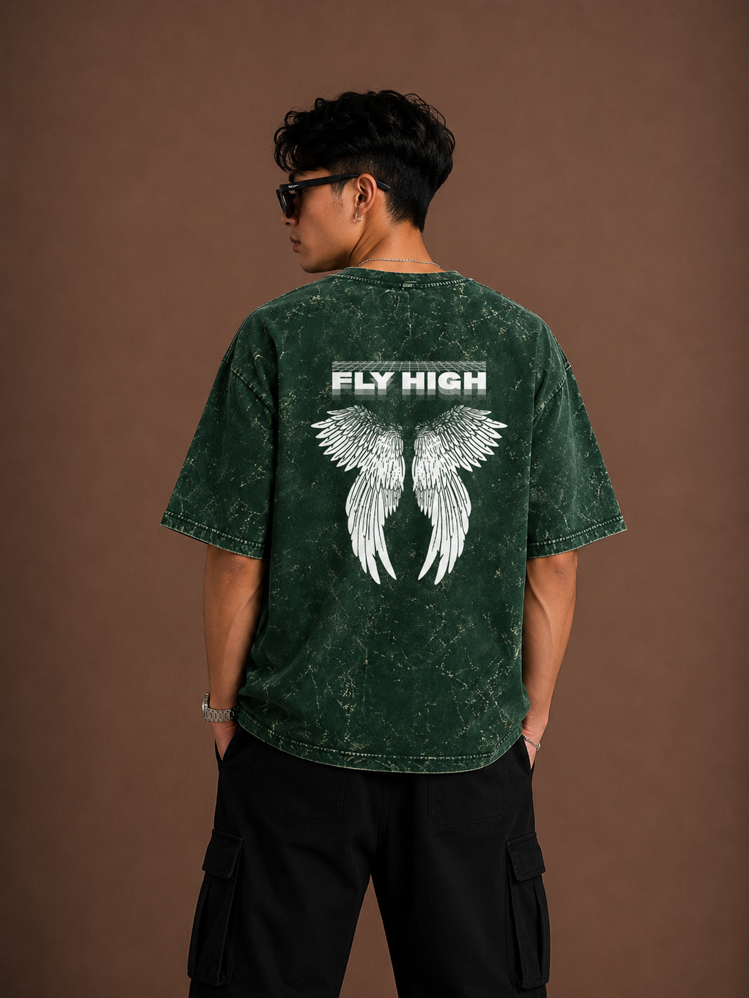 Luxifur – Fly High Acid Wash Premium Oversized T-Shirt