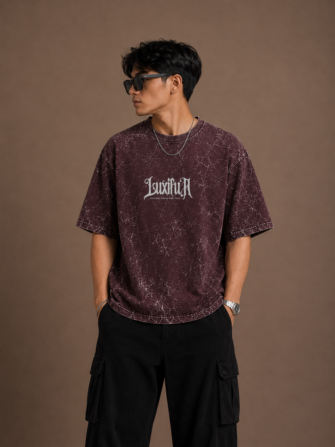 Luxifur – Fly High Acid Wash Premium Oversized T-Shirt